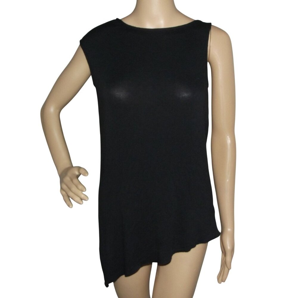 Express Tank Top XS Long One Eleven Black Soft Sexy twisted open back (0-2)shirt